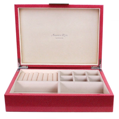 Shop Addison Ross Ltd Large Pink Shagreen Jewellery Box With Silver