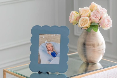 Addison Ross Ltd Chambray Blue Lacquered Scallop Photo Frame – Limited Edition