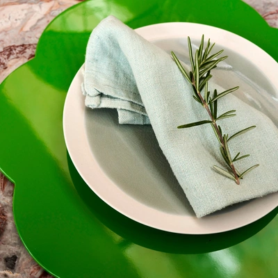 Addison Ross Ltd Uk Leaf Green Lacquer Placemats – Set Of 4