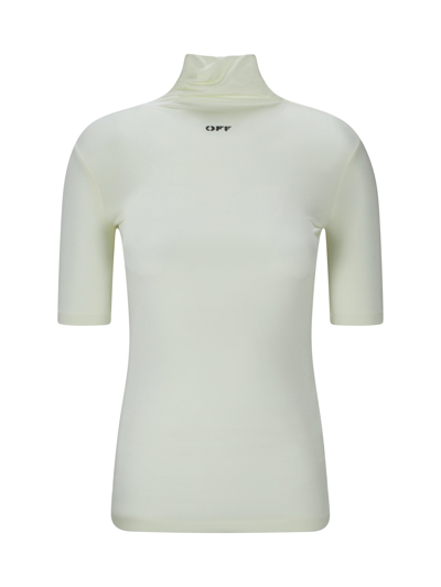 Shop Off-white Turtleneck Top  Clothing White