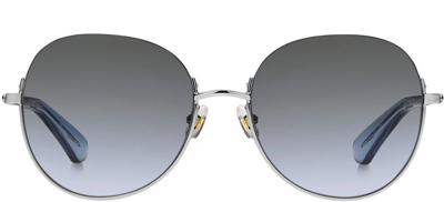 Shop Kate Spade Astelle Round Frame Sunglasses In Silver