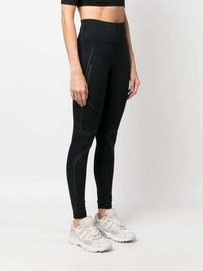 Shop Adidas By Stella Mccartney Logo-print Leggings In Black