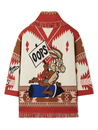 Shop Alanui X Looney Tunes Cardigan In Red