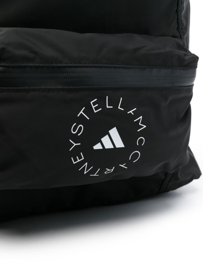 Shop Adidas By Stella Mccartney Logo Print Backpack In Black