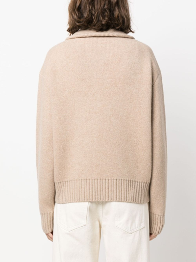 Shop Closed Recycled-wool Cardigan In Beige