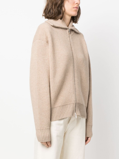 Shop Closed Recycled-wool Cardigan In Beige