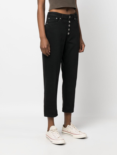 Dondup Black Nima Trousers In Black