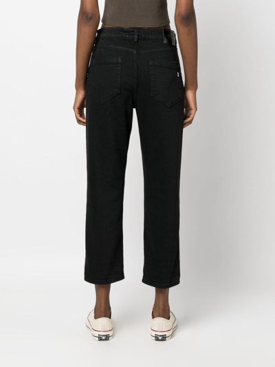 Dondup Black Nima Trousers In Black