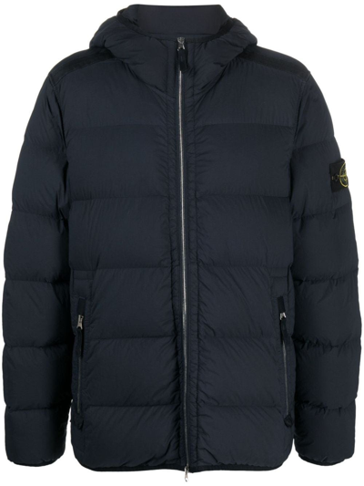 Shop Stone Island Blue Seamless Tunnel Down-tc Jacket