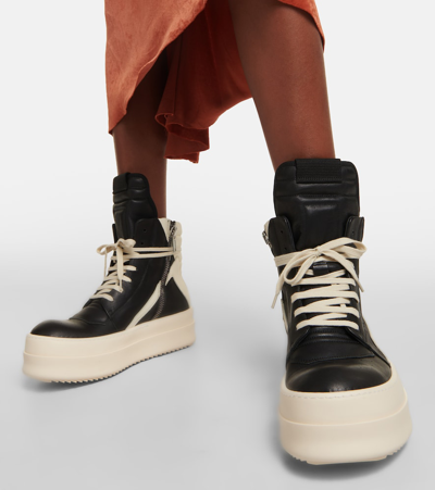 Shop Rick Owens Luxor Leather Over-the-knee Boots In Black