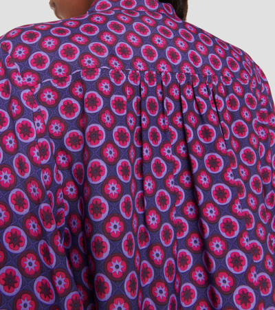 Apc Mathilde Printed Shirt Dress In Purple