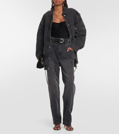 Isabel Marant Dolina Strapless Top In Black