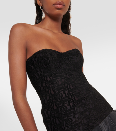 Isabel Marant Dolina Strapless Top In Black