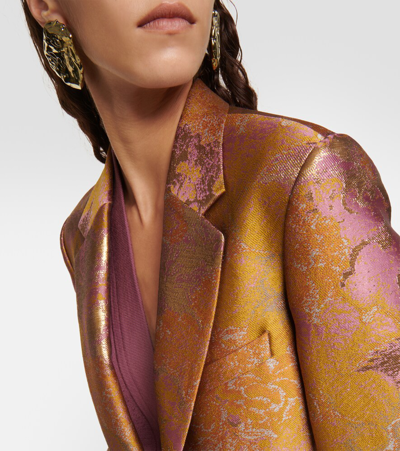 Dries Van Noten Multicolor Single-breasted Jacquard Blazer In Multicoloured