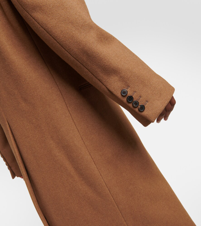 Shop Dries Van Noten Wool-blend Coat In Brown