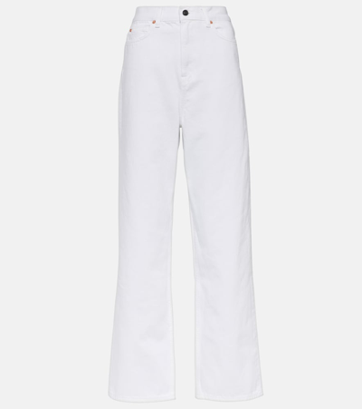 Shop Wardrobe.nyc High-rise Straight Jeans In White