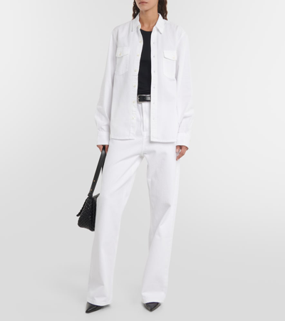 Wardrobe.nyc High-rise Straight Jeans In White