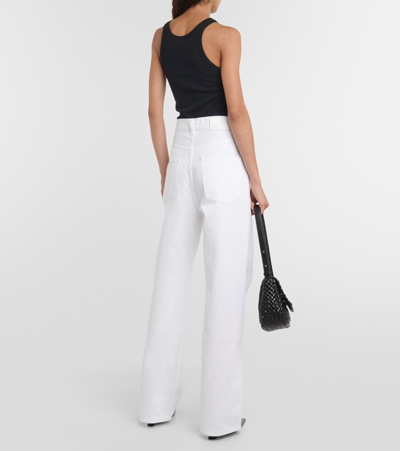 Shop Wardrobe.nyc Wardrobe. Nyc High-rise Straight Jeans In White