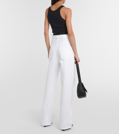 Wardrobe.nyc High-rise Straight Jeans In White