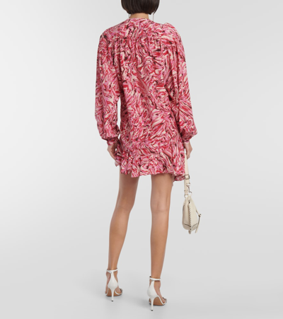 Isabel Marant Tiphaine Printed Silk Blouse In Red