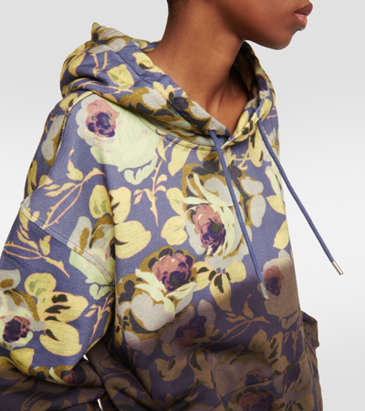 Shop Dries Van Noten Hasper Floral Cotton Hoodie Dress In Multicoloured