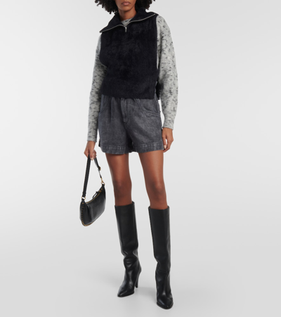 Isabel Marant Étoile Milie High-neck Sweater Vest In Black