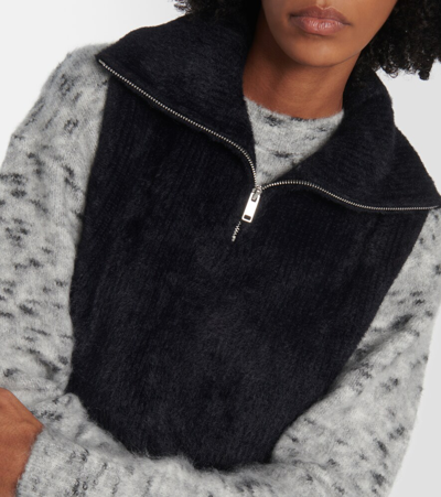 Isabel Marant Étoile Milie High-neck Sweater Vest In Black