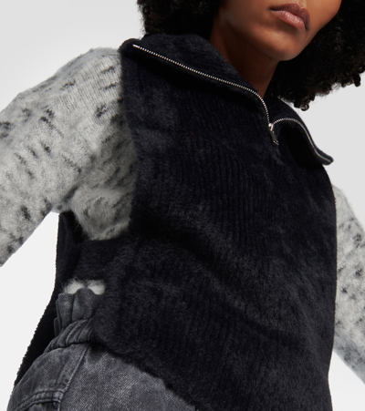 Isabel Marant Étoile Milie High-neck Sweater Vest In Black