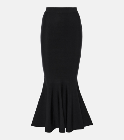 Shop Balmain High-rise Maxi Skirt In Black