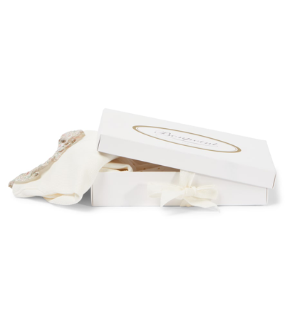 Bonpoint Baby Daisie Top, Pants, And Stuffed Animal Set In White