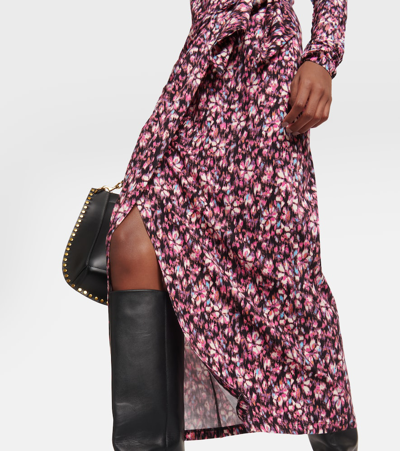 Isabel Marant Étoile Marant Étoile Woman Midi Dress Fuchsia Size 4 Viscose, Elastane In Multicoloured