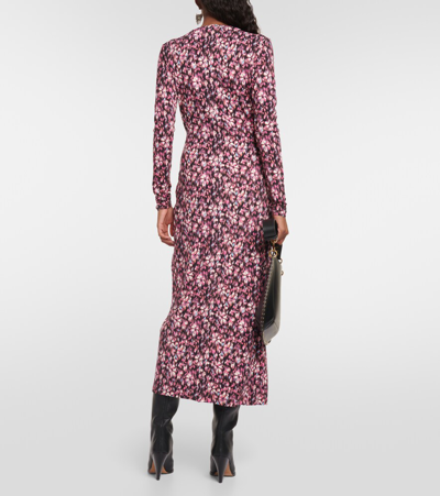 Shop Marant Etoile Lissy Printed Jersey Midi Dress In Multicoloured