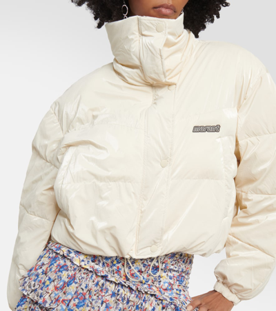 Shop Marant Etoile Telia Cropped Puffer Jacket In Neutrals