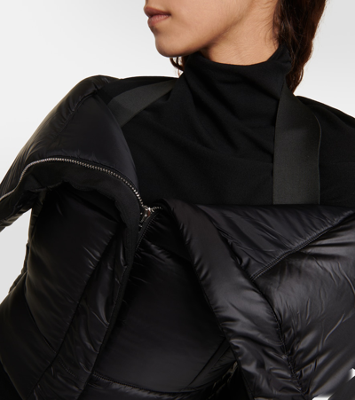 Alaïa Foldover-collar Crop Puffer Jacket In Black
