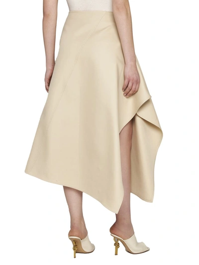 Shop Bottega Veneta Skirts In Beige