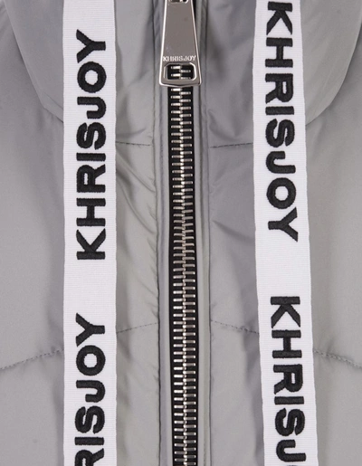 Shop Khrisjoy Khris Iconic Padded Gilet In Grey