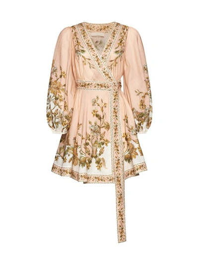 Shop Zimmermann Dresses In Pink Daisy Floral