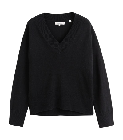 Shop Chinti & Parker Wool-cashmere V-neck Sweater In Black