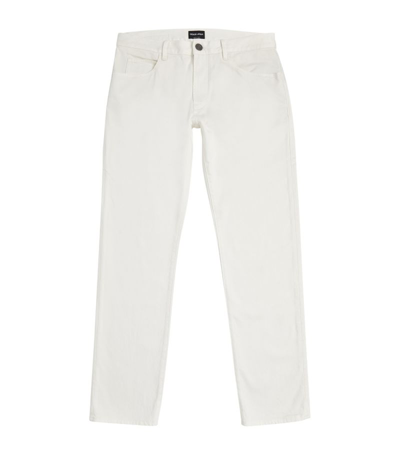 Shop Giorgio Armani Straight Jeans In White