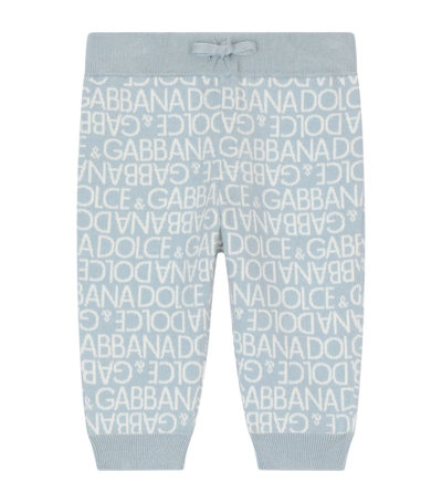 Shop Dolce & Gabbana Kids Cotton-cashmere Logo Leggings (3-30 Months) In Multi