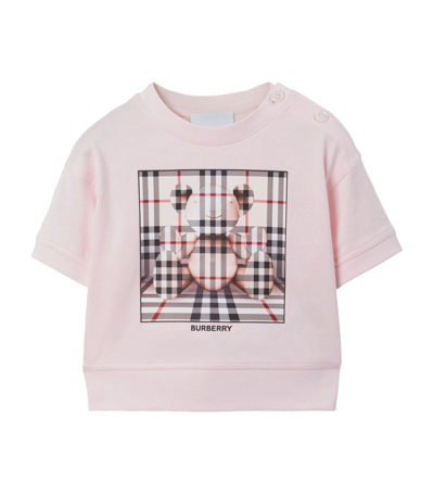 Shop Burberry Thomas Bear T-shirt In Pink