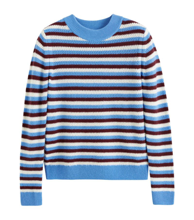 Shop Chinti & Parker Wool-cashmere Striped Sweater In Neutrals