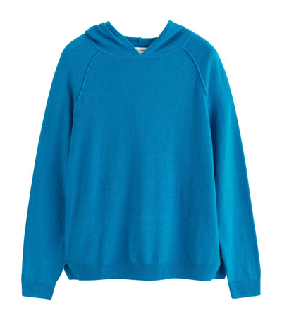 Shop Chinti & Parker Knitted Hoodie In Blue