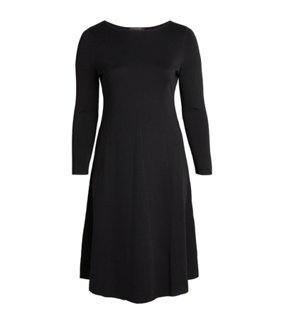 Shop Marina Rinaldi Knitted Gabrielle Midi Dress In Black
