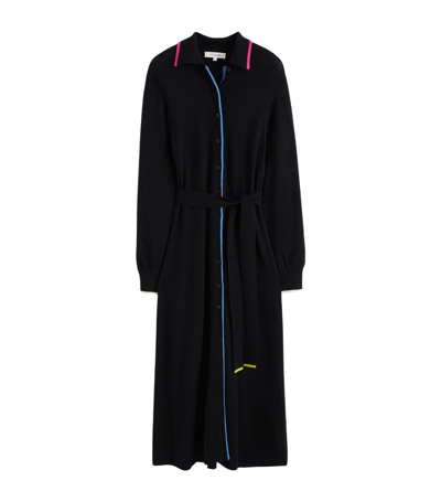 Shop Chinti & Parker Merino-wool Midi Dress In Black