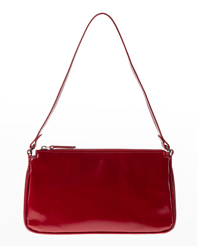 Shop Joanna Maxham Zip Leather Shoulder Bag In Red
