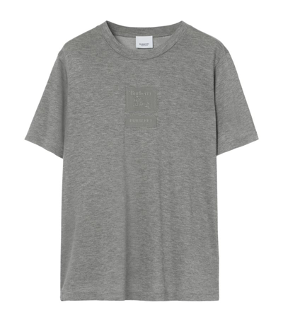Shop Burberry Relaxed Ekd T-shirt In Grey