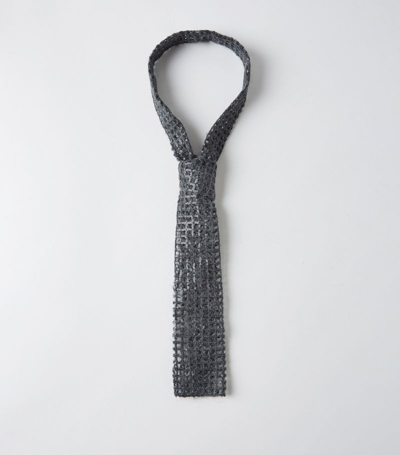 Shop Brunello Cucinelli Embellished Tie In Grey