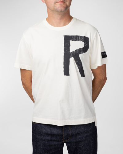 Shop Raleigh Workshop Men's R Graphic T-shirt In Ecru