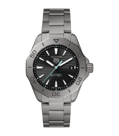 Shop Tag Heuer Titanium Aquaracer Professional 200 Watch 40mm In Grey